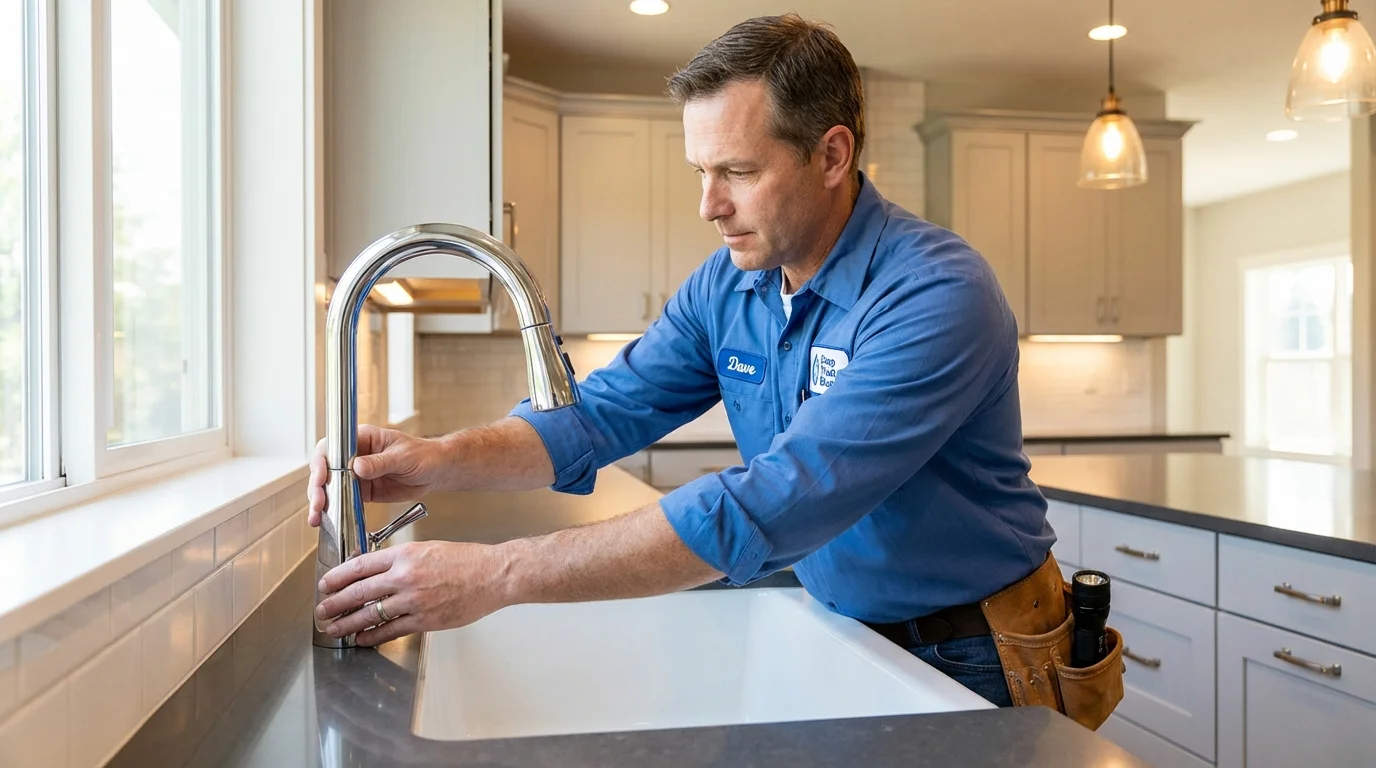 Kitchen faucet installation by Johns Plumbing LLC in Montgomery Village